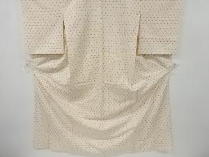 アンティーク　十字絣織り出し手織り紬単衣着物